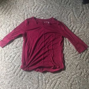 dark pink shirt
